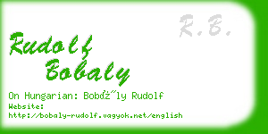 rudolf bobaly business card